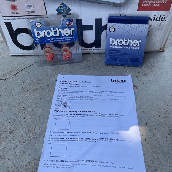 Brother ML300 daisy wheel electronic typewriter new open box - Picture 7 of 7